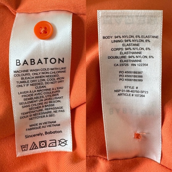 BABATON • Greenpoint Contour Dress in Citrine Orange - Picture 13 of 14